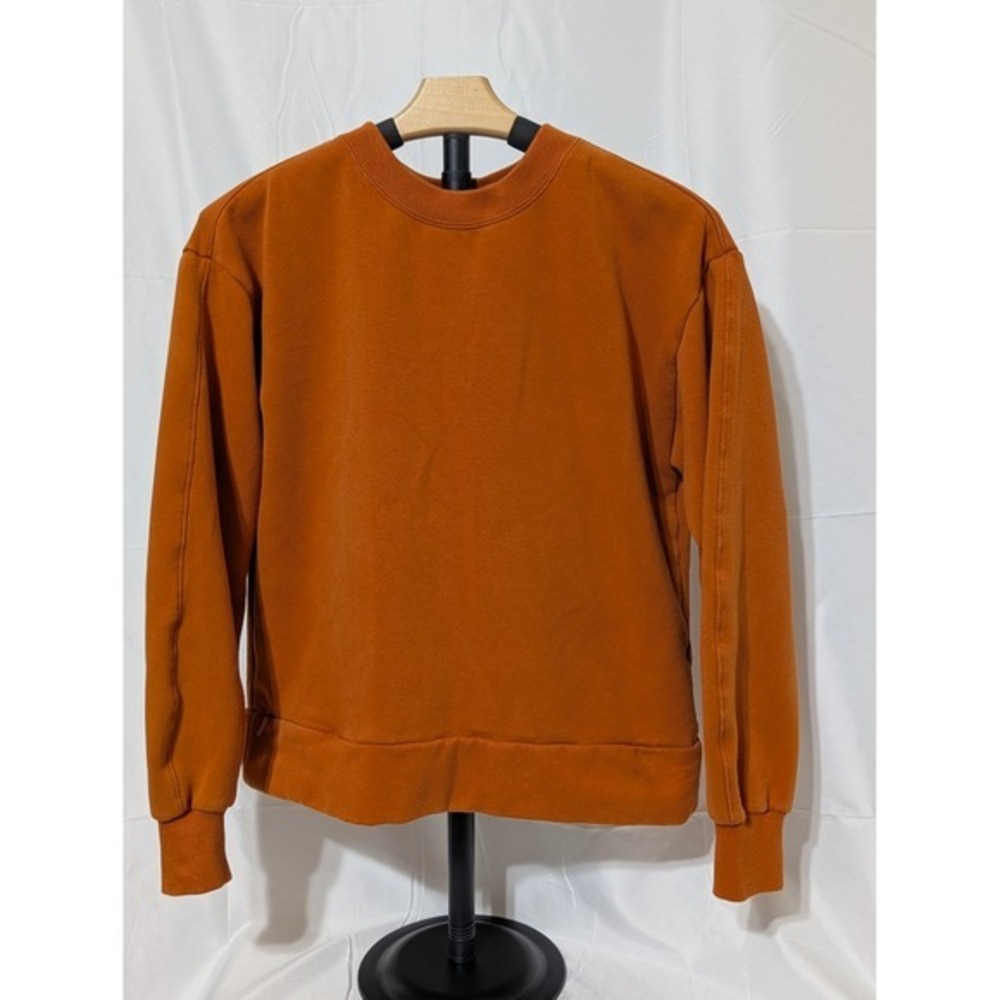 Athleta Burnt Orange Rust Crewneck Sweatshirt Pullover XXS Long Sleeve Top